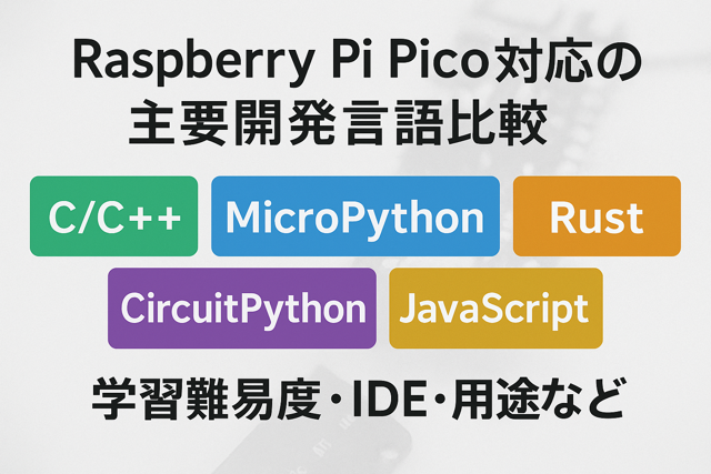 Raspberry Pi Pico対応の主要開発言語比較 | Lovely pico